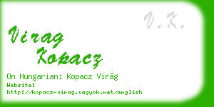 virag kopacz business card